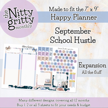 Load image into Gallery viewer, September School Hustle - The Nitty Gritty Monthly - Happy Planner Classic