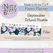 Load image into Gallery viewer, September School Hustle - The Nitty Gritty Monthly - Happy Planner Classic