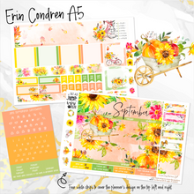 Load image into Gallery viewer, September Sunflowers monthly - Erin Condren Vertical Horizontal 7&quot;x9&quot;, Happy Planner Classic, Mini &amp; Big