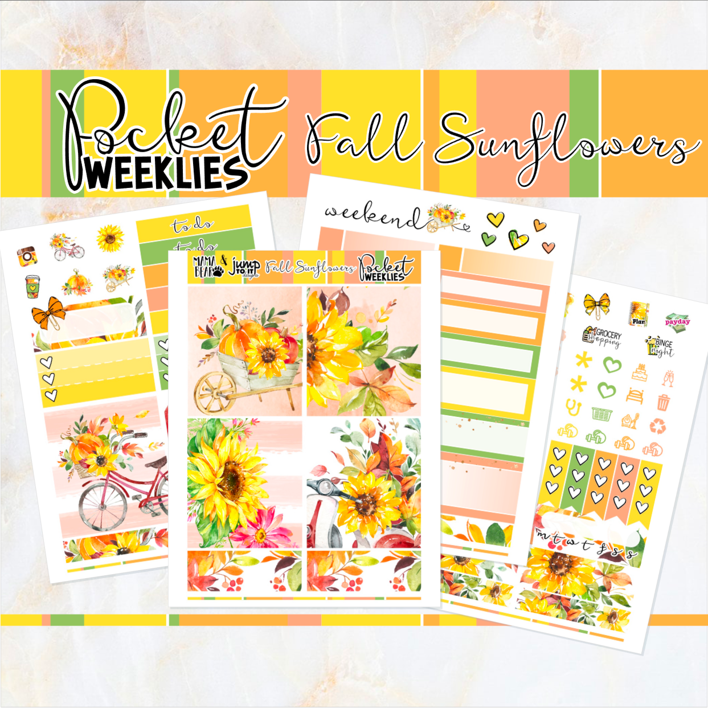 Good Morning - POCKET Mini Weekly Kit Planner stickers – Jump To It Designs