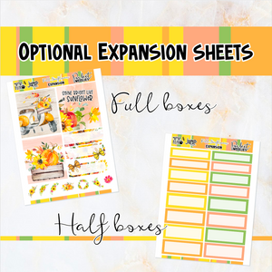 Fall Sunflowers - POCKET Mini Weekly Kit Planner stickers