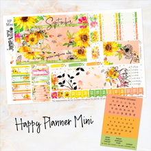 Load image into Gallery viewer, September Sunflowers FOILED monthly - Erin Condren Vertical Horizontal 7&quot;x9&quot;, Happy Planner Classic, Mini &amp; Big