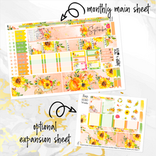 Load image into Gallery viewer, September Sunflowers monthly - Hobonichi Weeks personal planner