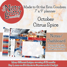 Load image into Gallery viewer, October Citrus Spice - The Nitty Gritty Monthly - Erin Condren Vertical Horizontal