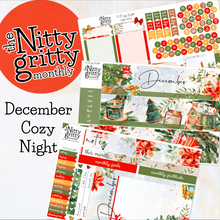 Load image into Gallery viewer, December Cozy Night Christmas - The Nitty Gritty Monthly - Erin Condren Vertical Horizontal