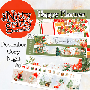 December Cozy Night Christmas - The Nitty Gritty Monthly - Happy Planner Classic