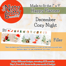 Load image into Gallery viewer, December Cozy Night Christmas - The Nitty Gritty Monthly - Happy Planner Classic