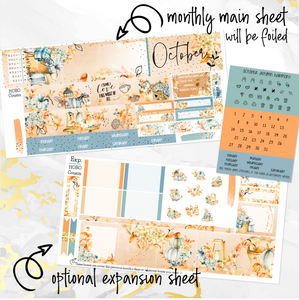 October Autumn Harmony FOILED monthly - Hobonichi Cousin A5 personal planner