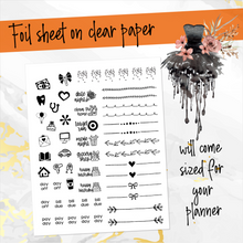 Load image into Gallery viewer, October Spooky Night Halloween FOILED monthly - Hobonichi Cousin A5 personal planner