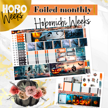 Load image into Gallery viewer, October Spooky Night Halloween FOILED monthly - Hobonichi Weeks personal planner
