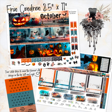 Load image into Gallery viewer, October Spooky Night Halloween FOILED monthly - Erin Condren Vertical Horizontal 7&quot;x9&quot;, Happy Planner Classic, Mini &amp; Big