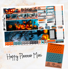 Load image into Gallery viewer, October Spooky Night Halloween FOILED monthly - Erin Condren Vertical Horizontal 7&quot;x9&quot;, Happy Planner Classic, Mini &amp; Big