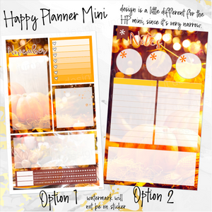 November Harvest Glow Notes monthly sticker - Erin Condren Vertical Horizontal 7"x9", Happy Planner Classic, Mini & Big