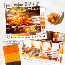 Load image into Gallery viewer, November Harvest Glow FOILED monthly - Erin Condren Vertical Horizontal 7&quot;x9&quot;, Happy Planner Classic, Mini &amp; Big