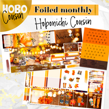 Load image into Gallery viewer, November Harvest Glow FOILED monthly - Hobonichi Cousin A5 personal planner