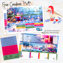 Load image into Gallery viewer, December Christmas Glow FOILED monthly - Erin Condren Vertical Horizontal 7&quot;x9&quot;, Happy Planner Classic, Mini &amp; Big
