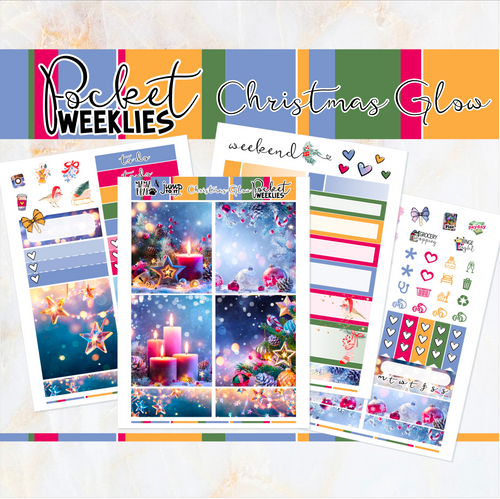 December Christmas Glow - POCKET Mini Weekly Kit Planner stickers