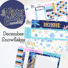 Load image into Gallery viewer, December Snowflakes - The Nitty Gritty Monthly - Erin Condren Vertical Horizontal