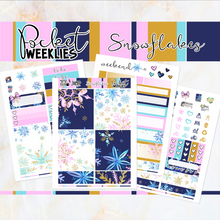 Load image into Gallery viewer, December Snowflakes - POCKET Mini Weekly Kit Planner stickers