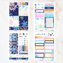 Load image into Gallery viewer, December Snowflakes - POCKET Mini Weekly Kit Planner stickers