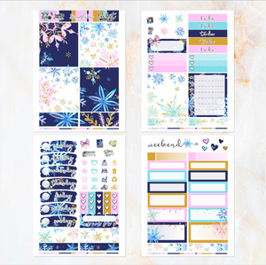 Snowflakes - POCKET Mini Weekly Kit Planner stickers
