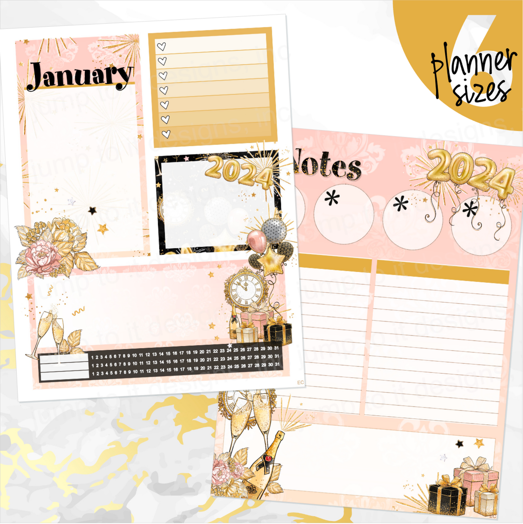 Full Year MONTHLY Kit Planner Stickers | Monthly Spread for Erin Condren /  Themed Monthly Planner Stickers / Full Year Stickers