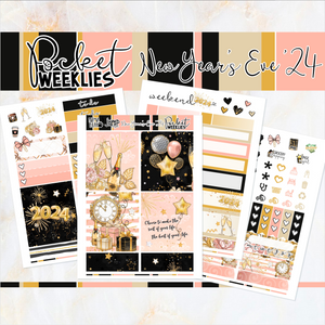 New Year’s Eve ’24 - POCKET Mini Weekly Kit Planner stickers