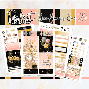 January New Year's Eve '24 - POCKET Mini Weekly Kit Planner stickers – Jump  To It Designs