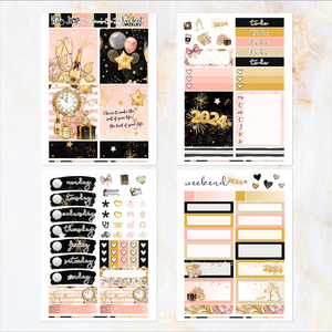 January New Year’s Eve ’24 - POCKET Mini Weekly Kit Planner stickers