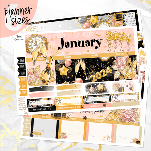 January New Year’s Eve ’24 monthly - Erin Condren Vertical Horizontal 7