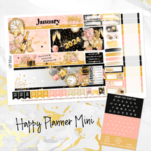 Load image into Gallery viewer, January New Year’s Eve ’24 monthly - Erin Condren Vertical Horizontal 7&quot;x9&quot;, Happy Planner Classic, Mini &amp; Big