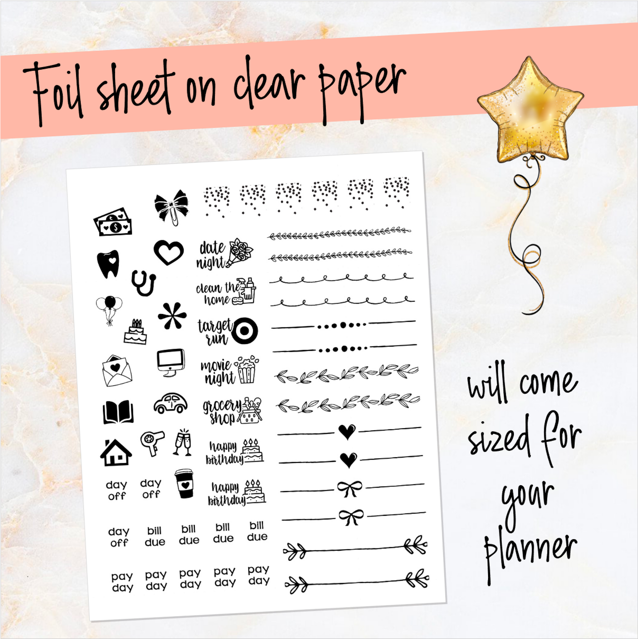 Birthday Sticker | Planner Sticker | Erin Condren | FBS99