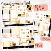 Load image into Gallery viewer, January New Year’s Eve ’24 FOILED monthly - Erin Condren Vertical Horizontal 7&quot;x9&quot;, Happy Planner Classic, Mini &amp; Big