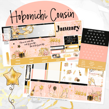 Load image into Gallery viewer, January New Year’s Eve ’24 monthly - Hobonichi Cousin A5 personal planner