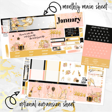 Load image into Gallery viewer, January New Year’s Eve ’24 monthly - Hobonichi Cousin A5 personal planner