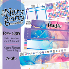 Load image into Gallery viewer, CRUSH - The Nitty Gritty Monthly-Any Month-Erin Condren 7x9 8.5x11 Happy Planner Classic &amp; Big