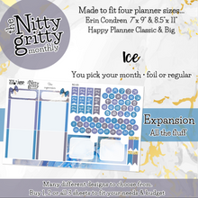 Load image into Gallery viewer, ICE - The Nitty Gritty Monthly-Any Month-Erin Condren 7x9 8.5x11 Happy Planner Classic &amp; Big