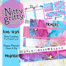 Load image into Gallery viewer, MAJESTIC - The Nitty Gritty Monthly-Any Month-Erin Condren 7x9 8.5x11 Happy Planner Classic &amp; Big