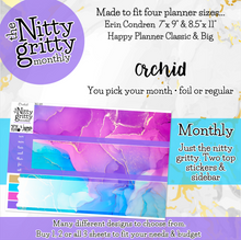Load image into Gallery viewer, ORCHID - The Nitty Gritty Monthly-Any Month-Erin Condren 7x9 8.5x11 Happy Planner Classic &amp; Big
