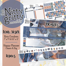 Load image into Gallery viewer, TOPAZ - The Nitty Gritty Monthly-Any Month-Erin Condren 7x9 8.5x11 Happy Planner Classic &amp; Big