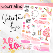 Load image into Gallery viewer, February Valentine Love JOURNAL sheet - planner stickers          (S-132-16)