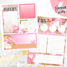 Load image into Gallery viewer, February Valentine Love Notes monthly sticker - Erin Condren Vertical Horizontal 7&quot;x9&quot;, Happy Planner Classic, Mini &amp; Big