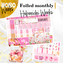 Load image into Gallery viewer, February Valentine Love &#39;24 FOILED monthly - Hobonichi Weeks personal planner