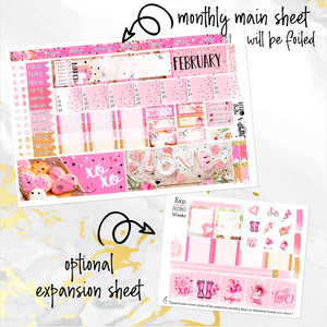 February Valentine Love '24 FOILED monthly - Hobonichi Weeks personal planner