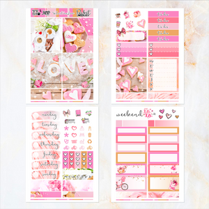 Valentine Love - POCKET Mini Weekly Kit Planner stickers