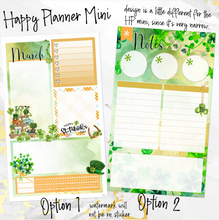 Load image into Gallery viewer, March St Patrick’s Day ’24 Notes monthly sticker - Erin Condren Vertical Horizontal 7&quot;x9&quot;, Happy Planner Classic, Mini &amp; Big