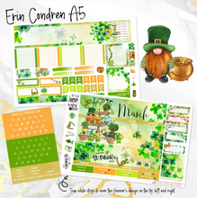 Load image into Gallery viewer, March St Patrick’s Day ’24 monthly - Erin Condren Vertical Horizontal 7&quot;x9&quot;, Happy Planner Classic, Mini &amp; Big