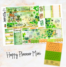 Load image into Gallery viewer, March St Patrick’s Day ’24 FOILED monthly - Erin Condren Vertical Horizontal 7&quot;x9&quot;, Happy Planner Classic, Mini &amp; Big