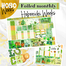 Load image into Gallery viewer, March St Patrick’s Day ’24 FOILED monthly - Hobonichi Weeks personal planner