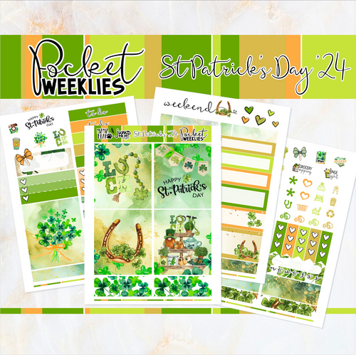 St Patrick’s Day ’24 - POCKET Mini Weekly Kit Planner stickers